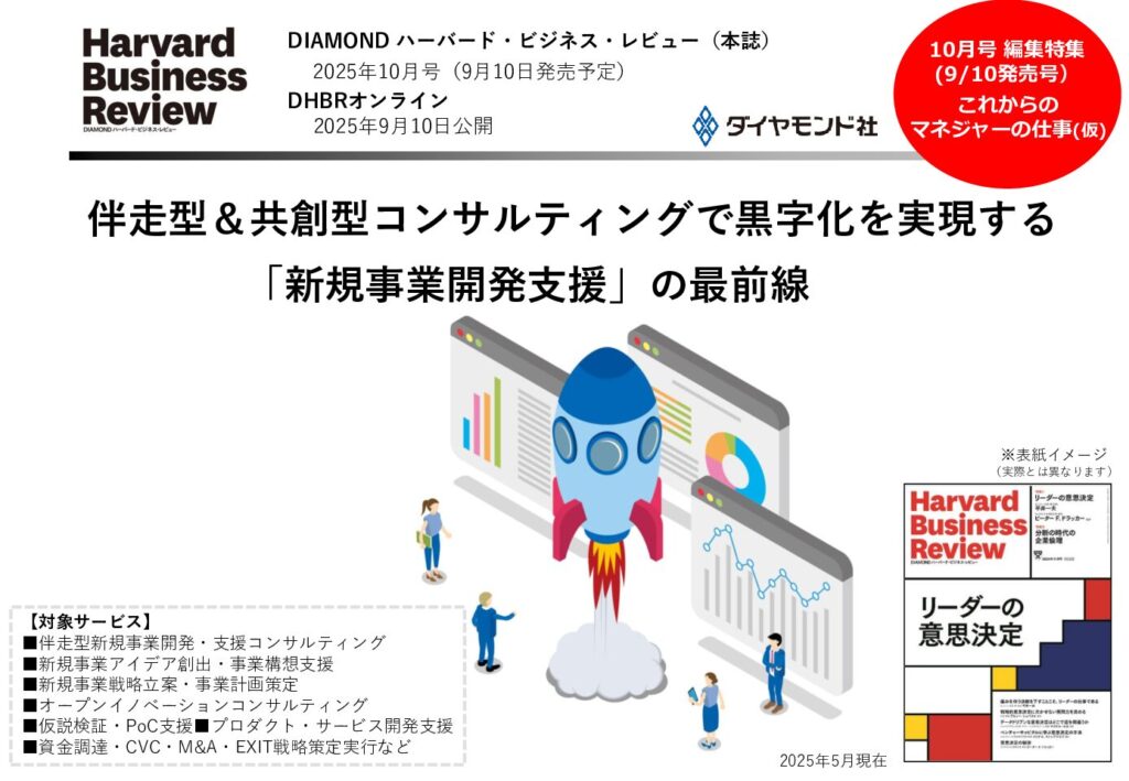 伴走型＆共創型コンサルティングで黒字化を実現する 「新規事業開発支援」の最前線
