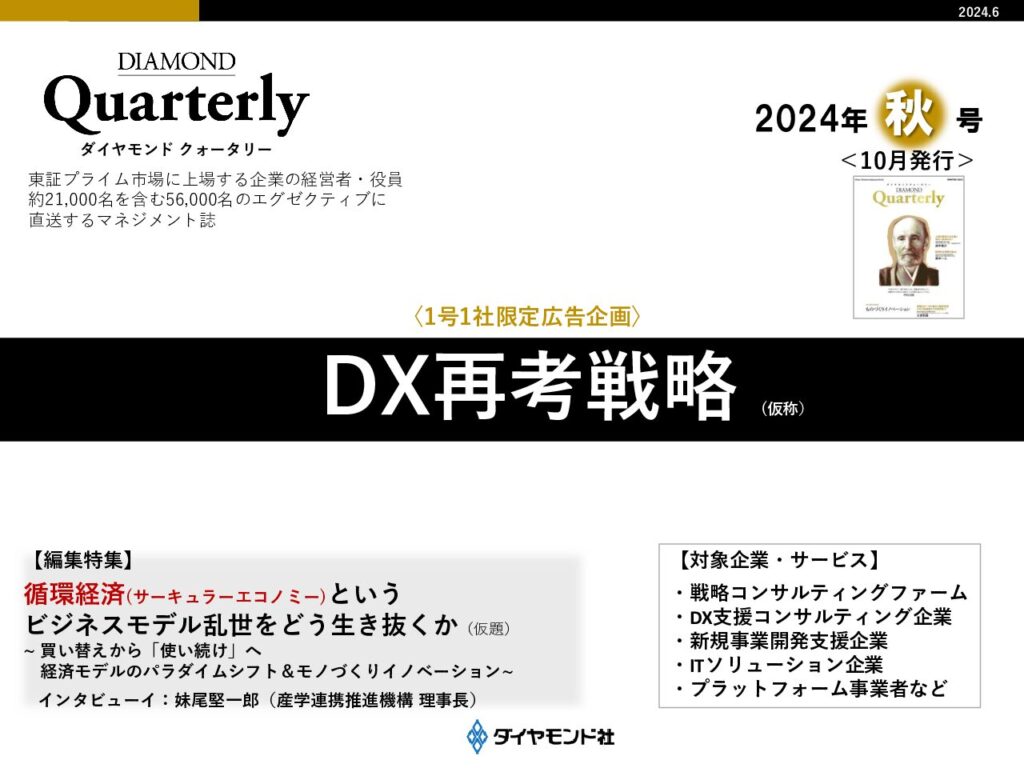 【1社限定】DX再考戦略