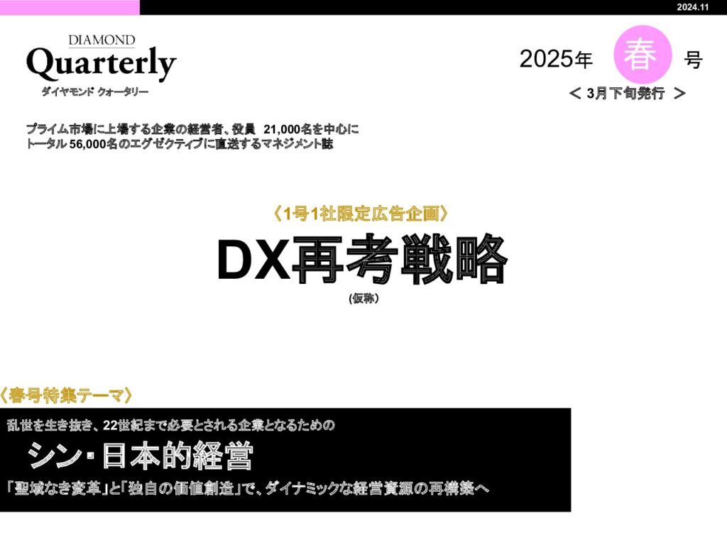 【1社限定】DX再考戦略