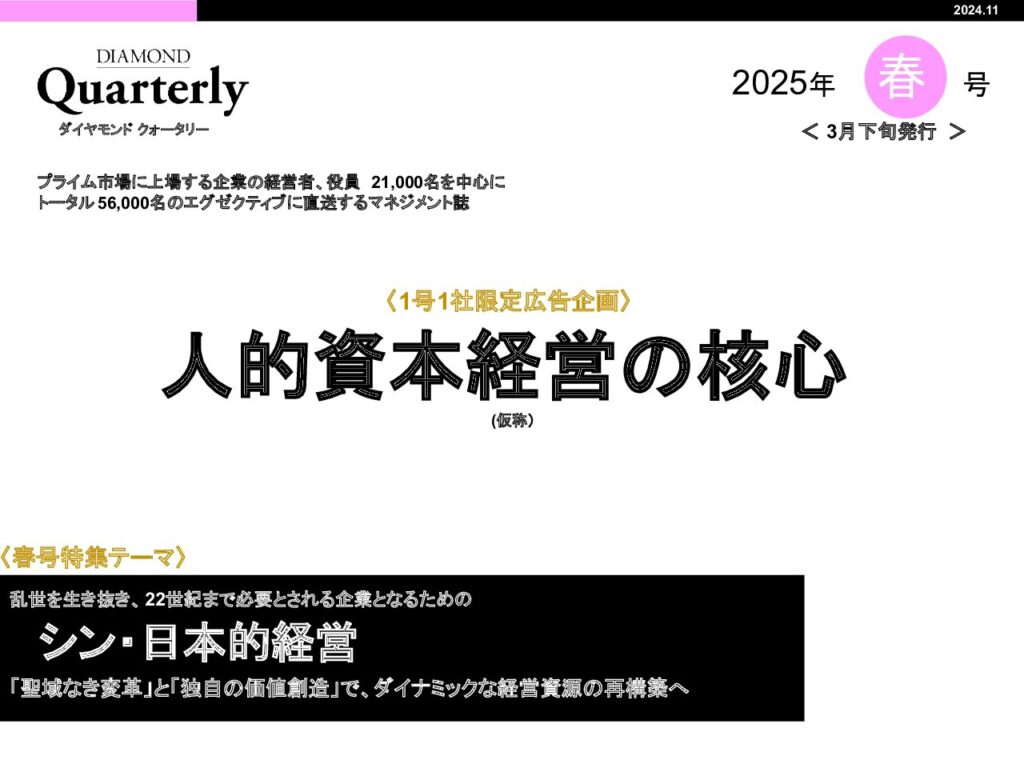 【1社限定】人的資本経営の核心