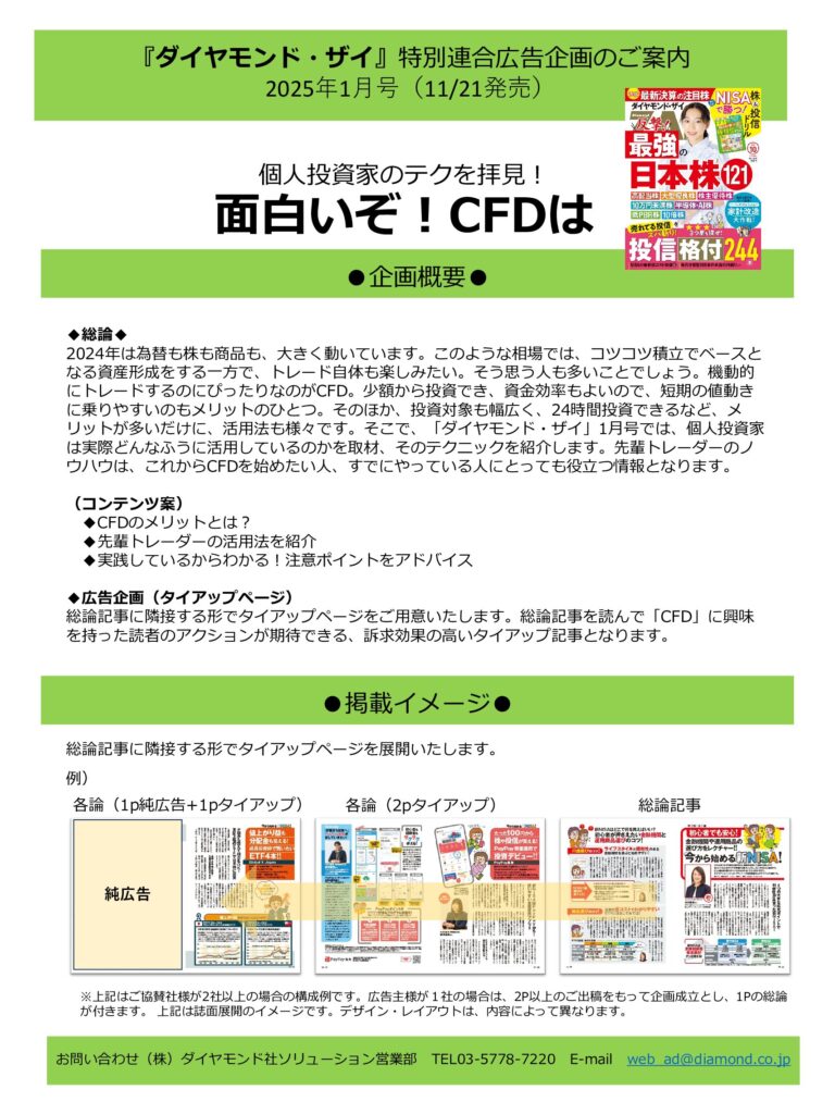 【特別連合広告企画】個人投資家のテクを拝見！面白いぞ！CFDは