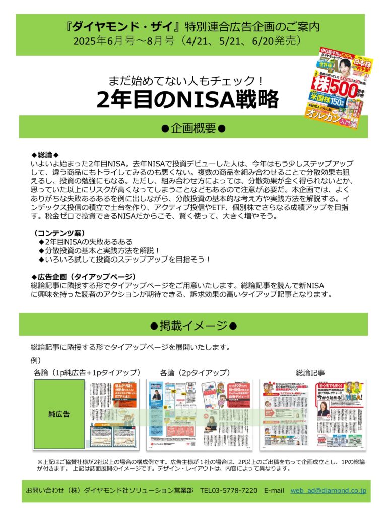 【特別連合広告企画】まだ始めてない人もチェック！2年目のNISA戦略