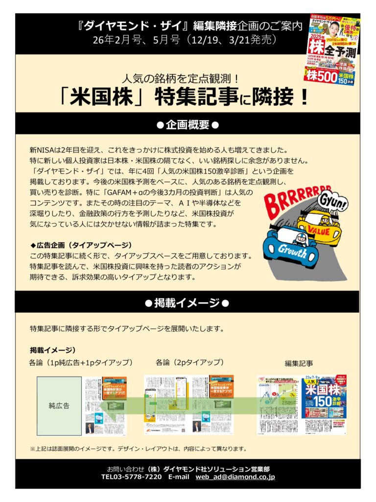 【編集隣接】米国株特集
