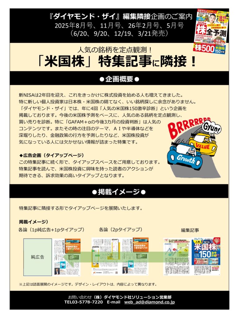 【編集隣接】米国株特集