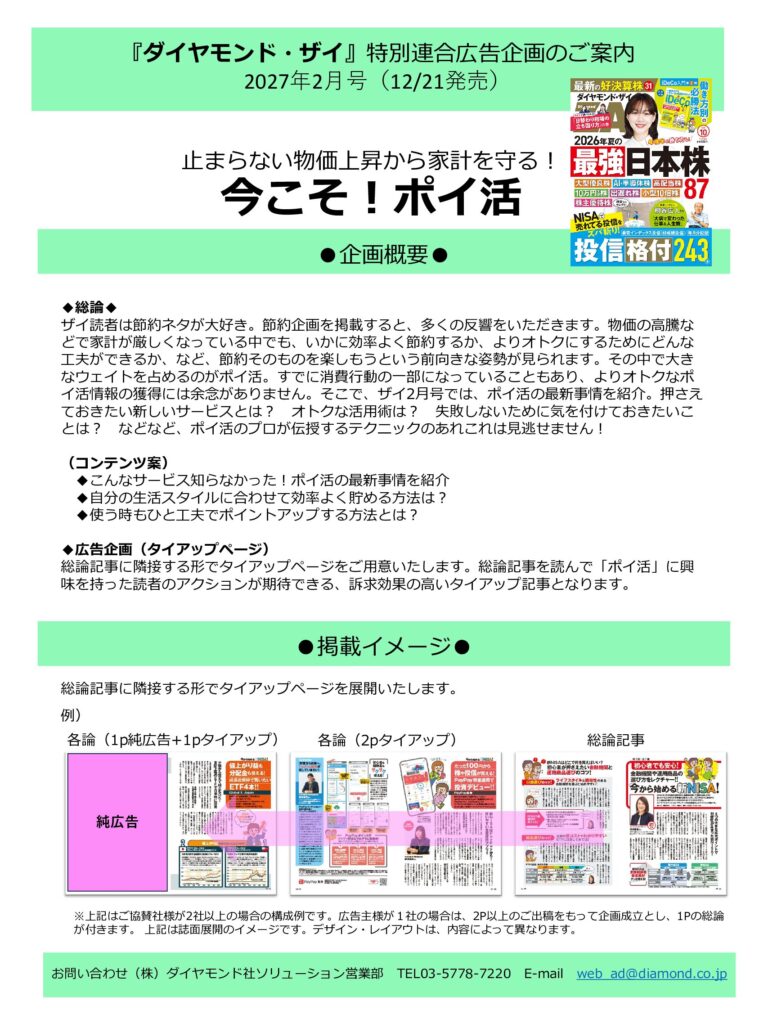 【特別連合広告企画】止まらない物価上昇から家計を守る！　今こそ！ポイ活